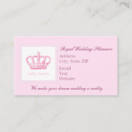 かわいいピンクの王冠 予約カード