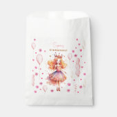 かわいいピンクの王女とバルーンの誕生日 フェイバーバッグ (正面)