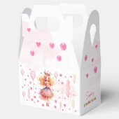 かわいいピンクの王女とバルーンの誕生日 フェイバーボックス (オープン)