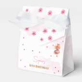 かわいいピンクの王女とバルーンの誕生日 フェイバーボックス (正面サイド)