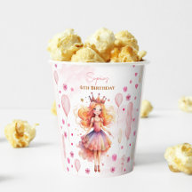 かわいいピンクの王女とバルーンの誕生日