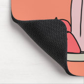 かわいいピンクの甘いストロベリーミルクシェイク マウスパッド (コーナー)