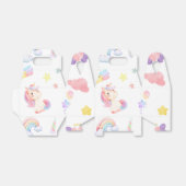 かわいいピンクの甘いユニコーンのレインボーバルーンパターン フェイバーボックス (折り畳みなし)
