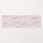 かわいいピンクの白い花 ヨガマット (裏面(横))