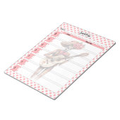 かわいいピンクの砂糖スカルランチの食事の準備 ノートパッド (アングル)