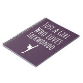 かわいいピンクの空手ギフト 赤ちゃんの女の子 子供 TKD ノートブック (左側)