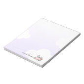 かわいいピンクの空飛ぶ豚 ノートパッド (回転)