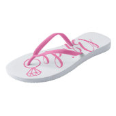 かわいいピンクの結婚式パーティーの花嫁ビーチサンダル ビーチサンダル (アングル)