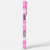 かわいいピンクの絶妙な手のパター絵を描ンの背景 Case-Mate iPhoneケース (裏面 / 右)