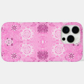 かわいいピンクの絶妙な手のパター絵を描ンの背景 Case-Mate iPhoneケース (裏面 (横))