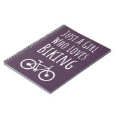 かわいいピンクの自転車ギフト 赤ちゃん 女の子 子供 サイクリング ノートブック (左側)