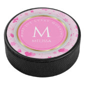 かわいいピンクの花のパターンガーリー、フローラデザイン アイスホッケーパック (3/4)