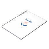 かわいいピンクの花の名前をカスタムする ノートブック (左側)