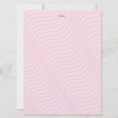 かわいいピンクの花の招待状 招待状 (裏面)