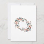 かわいいピンクの花の母と娘の名言写真 カード (裏面)