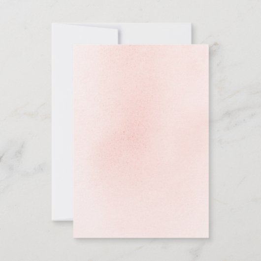 かわいいピンクの花エレガントな結婚式RSVP 出欠カード (裏面)