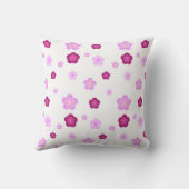 かわいいピンクの花フローラグラデーション クッション (裏面)