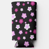 かわいいピンクの花フローラグラデーション スリム缶クーラー (正面)