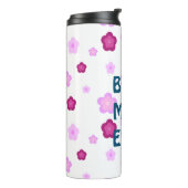 かわいいピンクの花フローラグラデーション タンブラー (回転左)