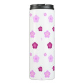 かわいいピンクの花フローラグラデーション タンブラー (裏面)