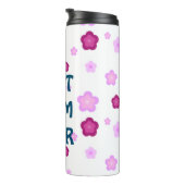 かわいいピンクの花フローラグラデーション タンブラー (回転右)