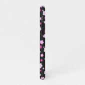 かわいいピンクの花フローラグラデーション iPhoneケース (左側)