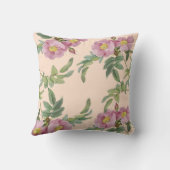 かわいいピンクの花モダン クッション (裏面)