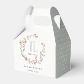 かわいいピンクの花リースガール任意の年誕生日 フェイバーボックス (裏面サイド)
