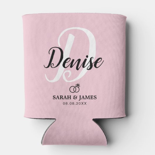 かわいいピンクの花嫁のギフトクーラーボックス 缶クーラー (裏面)