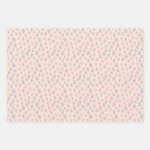 かわいいピンクの花柄の母の日 ラッピングペーパーシート (正面2)