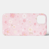 かわいいピンクの花柄デザイン Case-Mate iPhoneケース (裏面 (横))