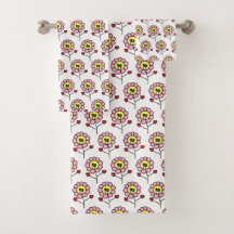 かわいいピンクの花模様の女の子