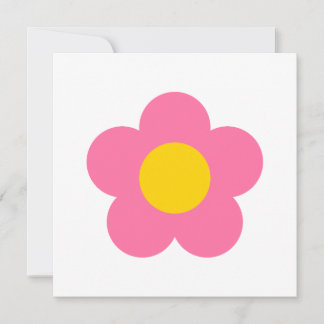 かわいいピンクの花 サンキューカード