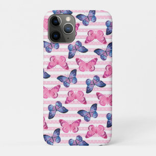 かわいいピンクの蝶々 iPhone 11 PROケース