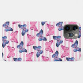 かわいいピンクの蝶々 Case-Mate iPhoneケース (裏面(横))