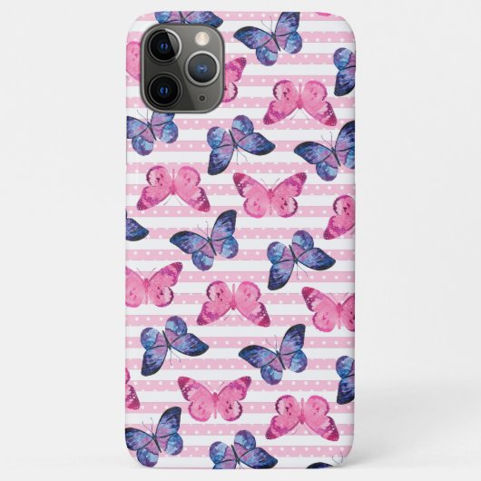 かわいいピンクの蝶々 Case-Mate iPhoneケース (裏面)