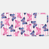 かわいいピンクの蝶々 Case-Mate iPhoneケース (裏面 (横))