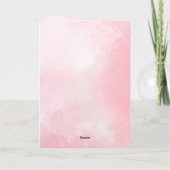 かわいいピンクの蝶ガールバースデーパーティー カード (裏面)