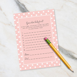 かわいいピンクの蝶リボン 赤ちゃんの離乳食当てゲーム 招待状