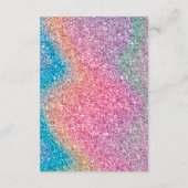 かわいいピンクの蝶春赤ちゃんシャワー エンクロージャーカード (裏面)