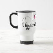 かわいいピンクの蝶衛生士 トラベルマグ (左)