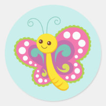 かわいいピンクの蝶