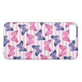 かわいいピンクの蝶 Case-Mate iPhoneケース (裏面(横))
