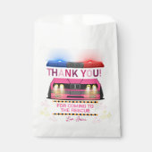 かわいいピンクの警察少女の誕生日パーティー フェイバーバッグ (正面)