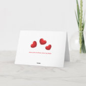 かわいいピンクの豚とハートが大好き カード (裏面)