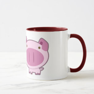 かわいいピンクの豚のようなマグ マグカップ