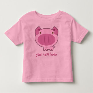 かわいいピンクの豚のような子供へ トドラーTシャツ
