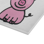 かわいいピンクの豚のキャラクター カッティングボード (角)