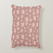 かわいいピンクの豚のパターン アクセントクッション (裏面(縦))