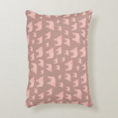 かわいいピンクの豚のパターン アクセントクッション (正面(垂直))